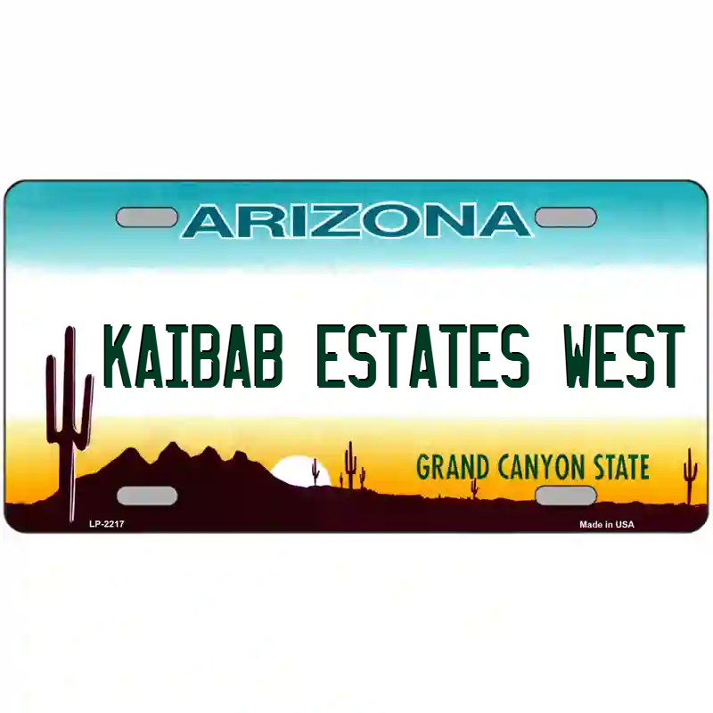 Kaibab Estates West Arizona Metal Sign