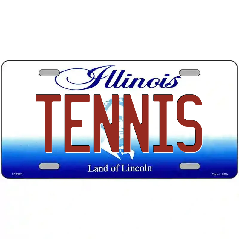 Tennis Illinois Metal Sign