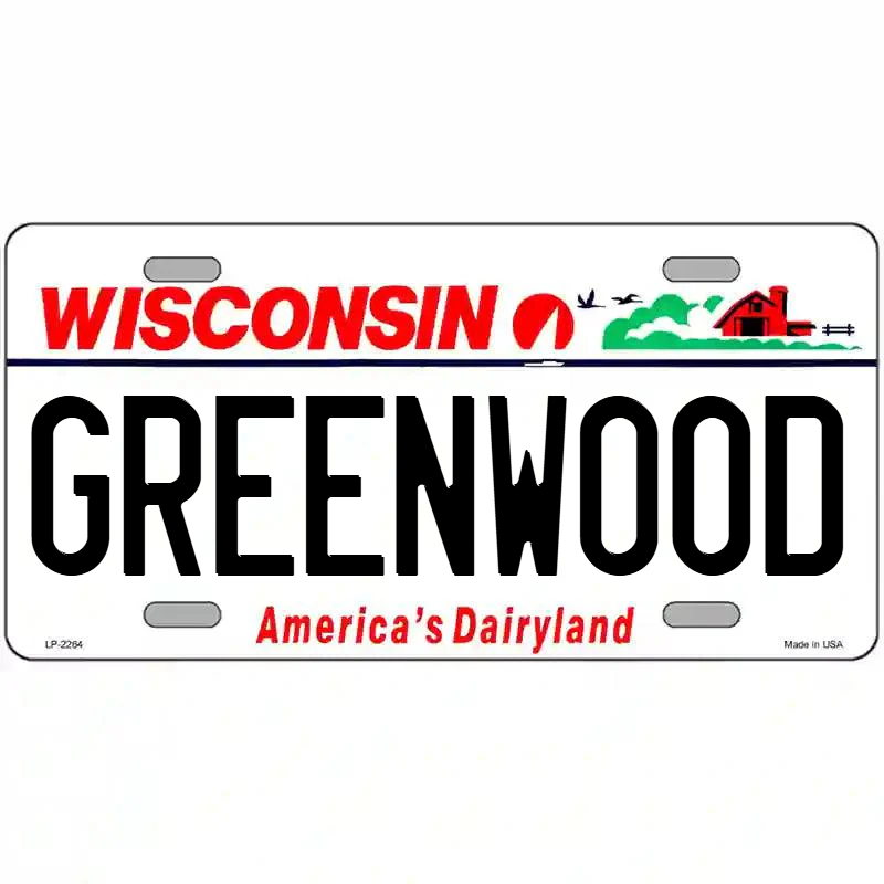 Greenwood Wisconsin Metal Sign