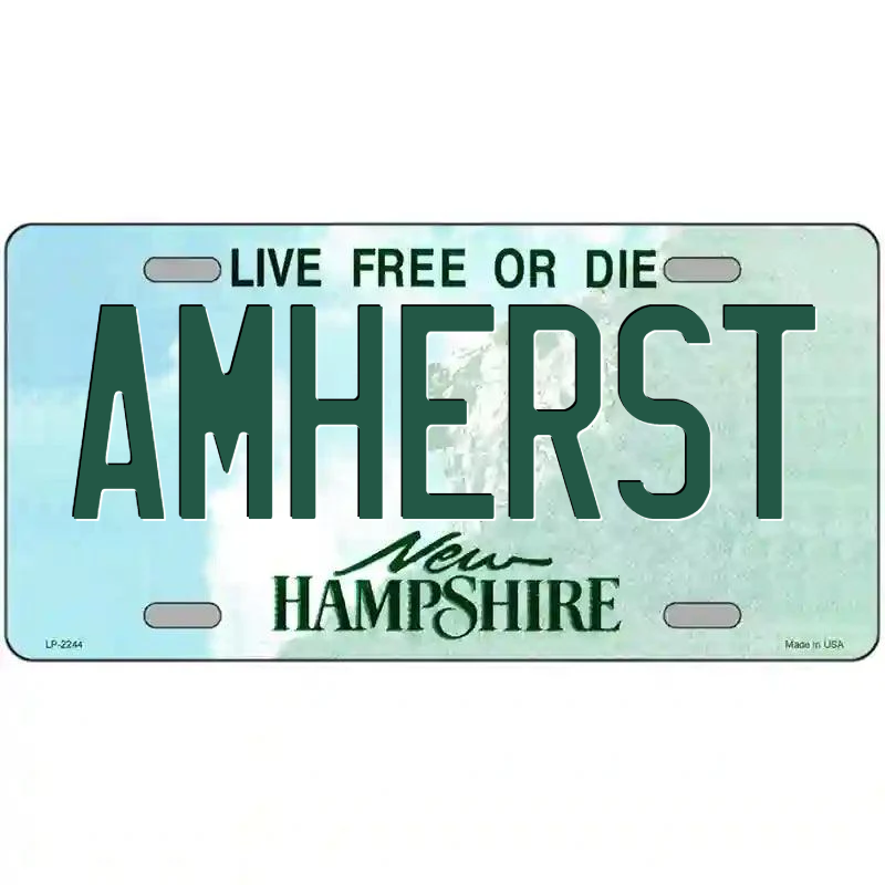 Amherst New Hampshire Metal Sign