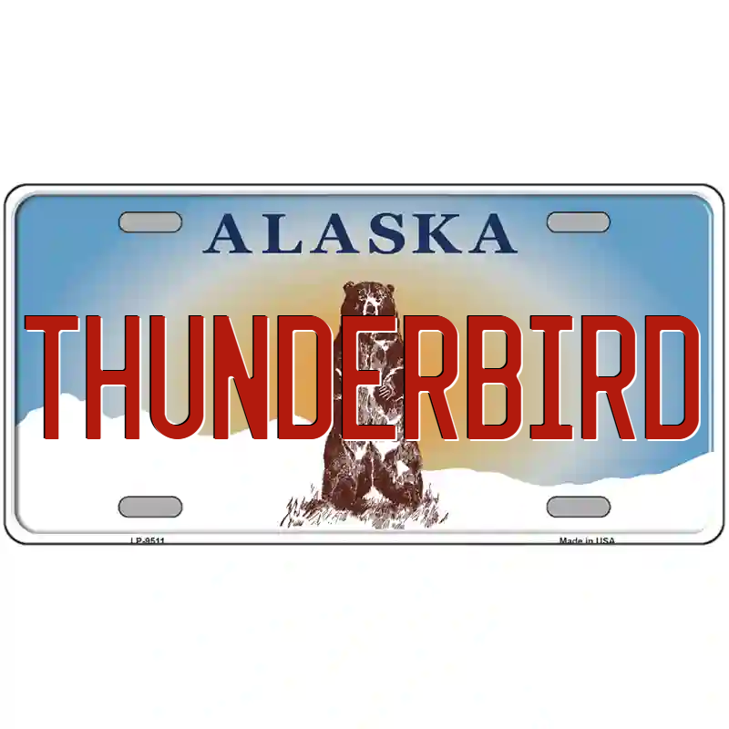 Thunderbird Alaska Metal Sign