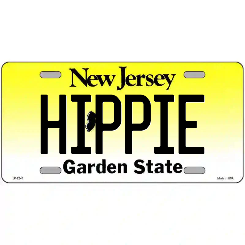 Hippie New Jersey Metal Sign