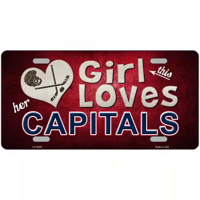 This Girl Loves Her Capitals Metal Sign