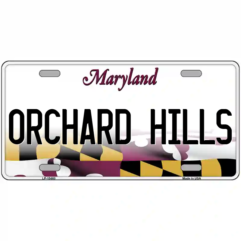 Orchard Hills Maryland Metal Sign