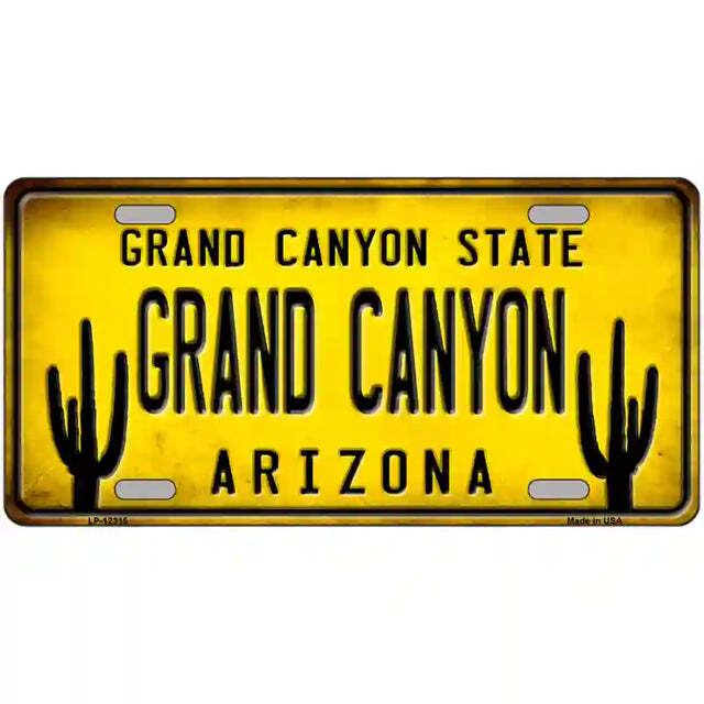 Grand Canyon Arizona Cactus Metal Sign