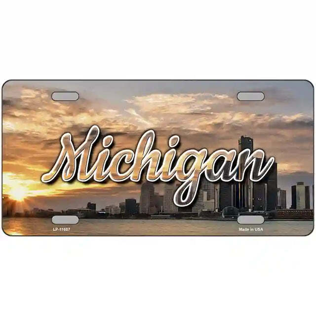 Michigan City Sunset Metal Sign