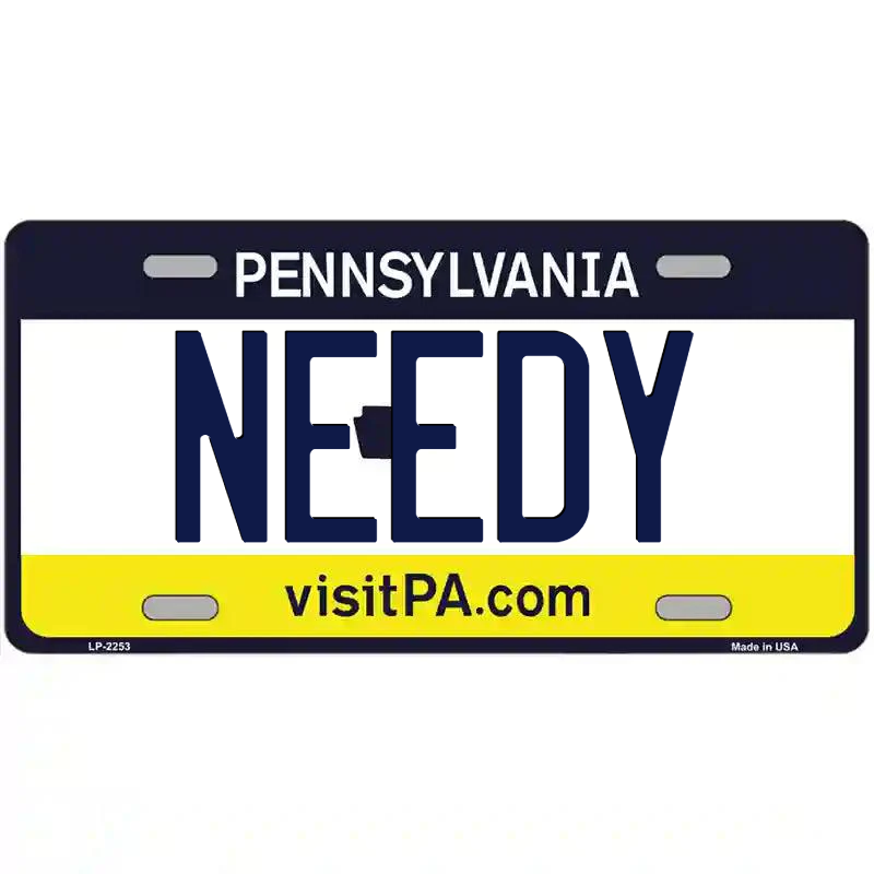 Needy Pennsylvania Metal Sign