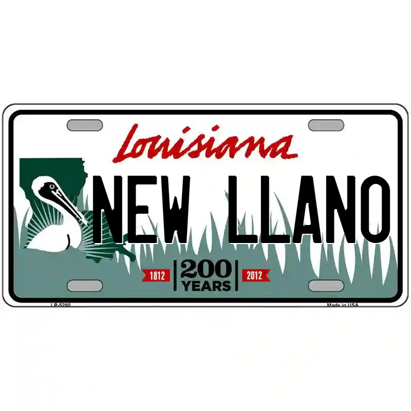 New Llano Lousiana Metal Sign