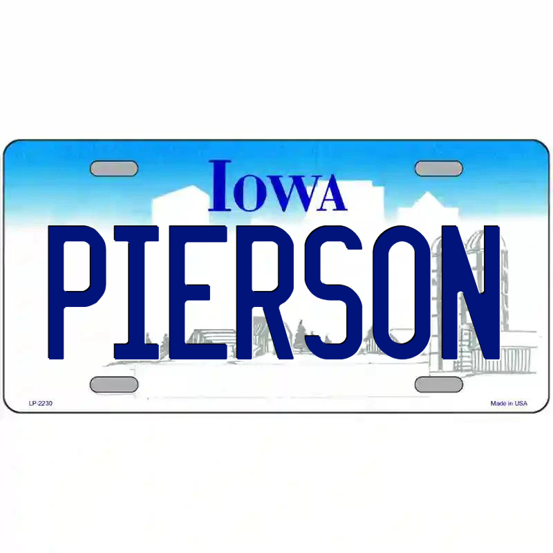 Pierson Iowa Metal Sign