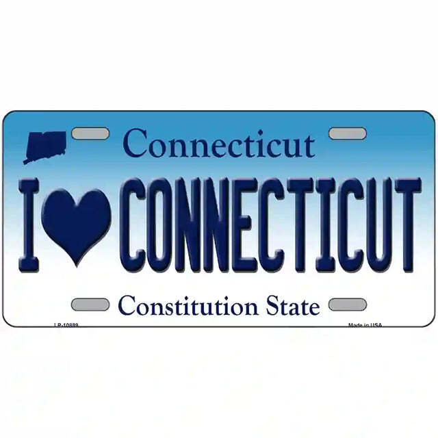 I Love Connecticut Metal Sign