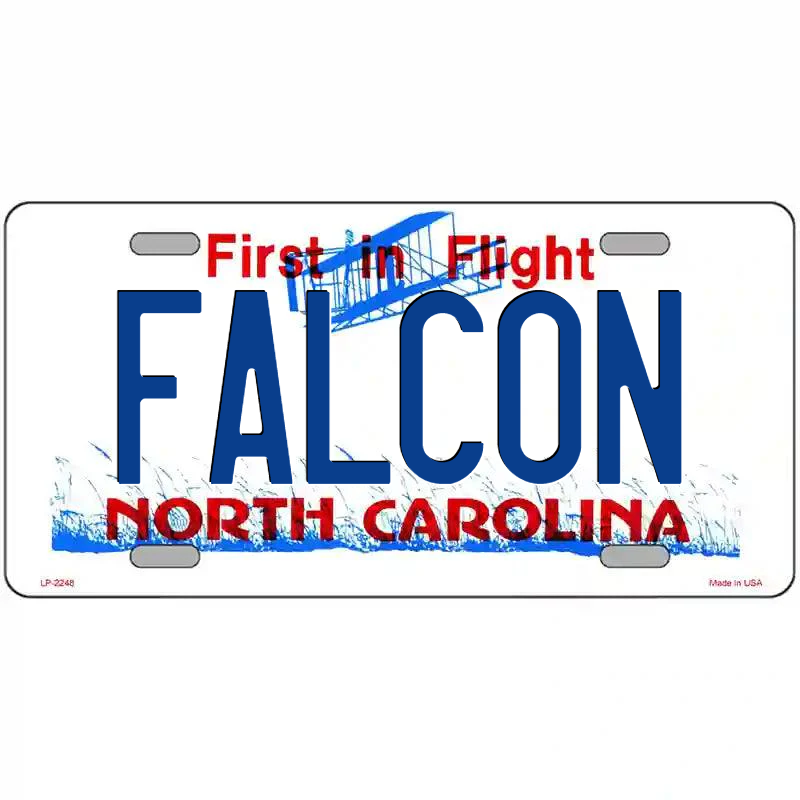 Falcon North Carolina Metal Sign