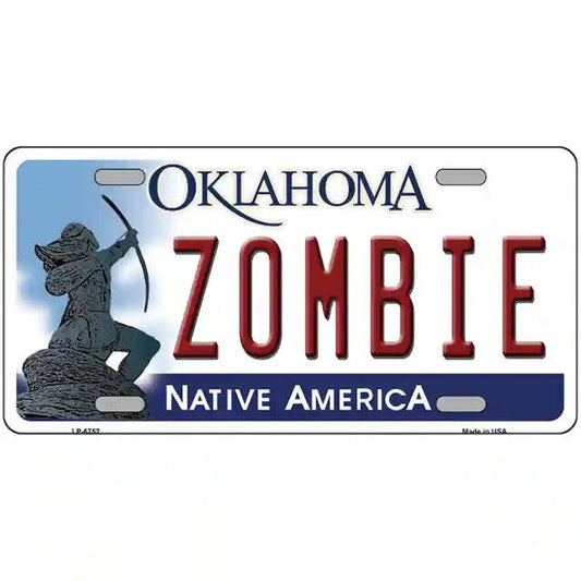 Zombie Oklahoma Metal Sign