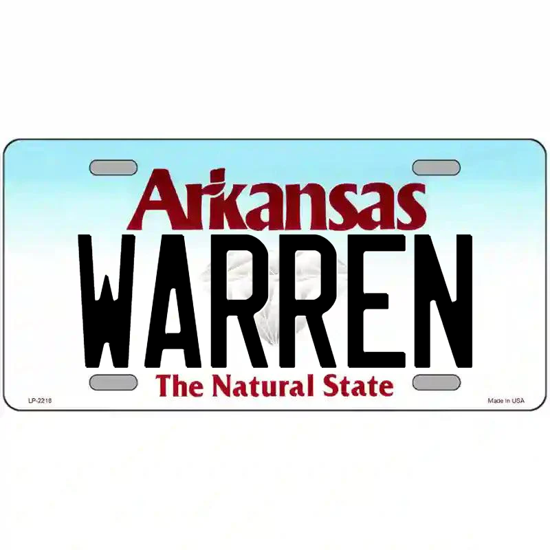 Warren Arkansas Metal Sign