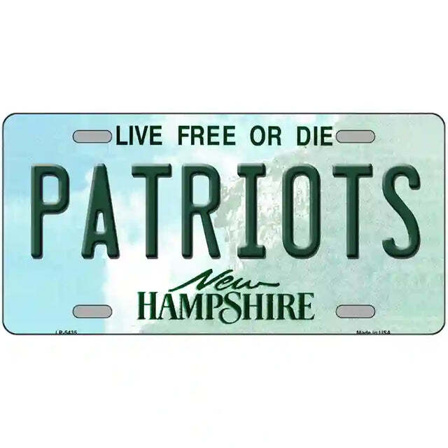 Patriots New Hampshire Metal Sign