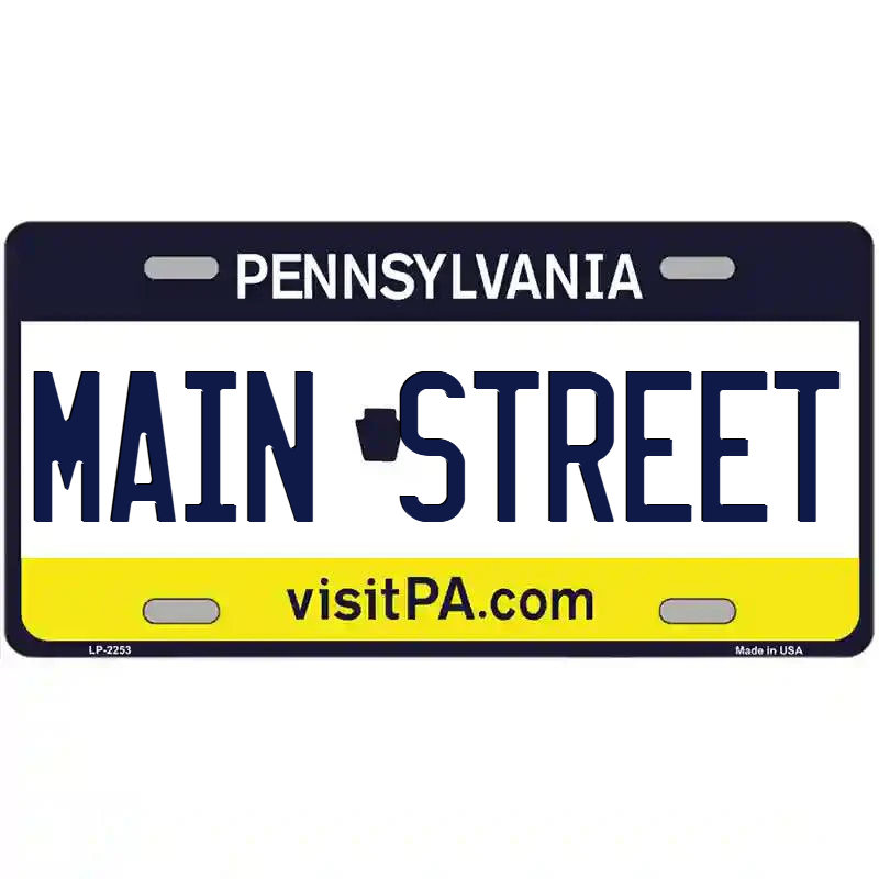 Main Street Pennsylvania Metal Sign