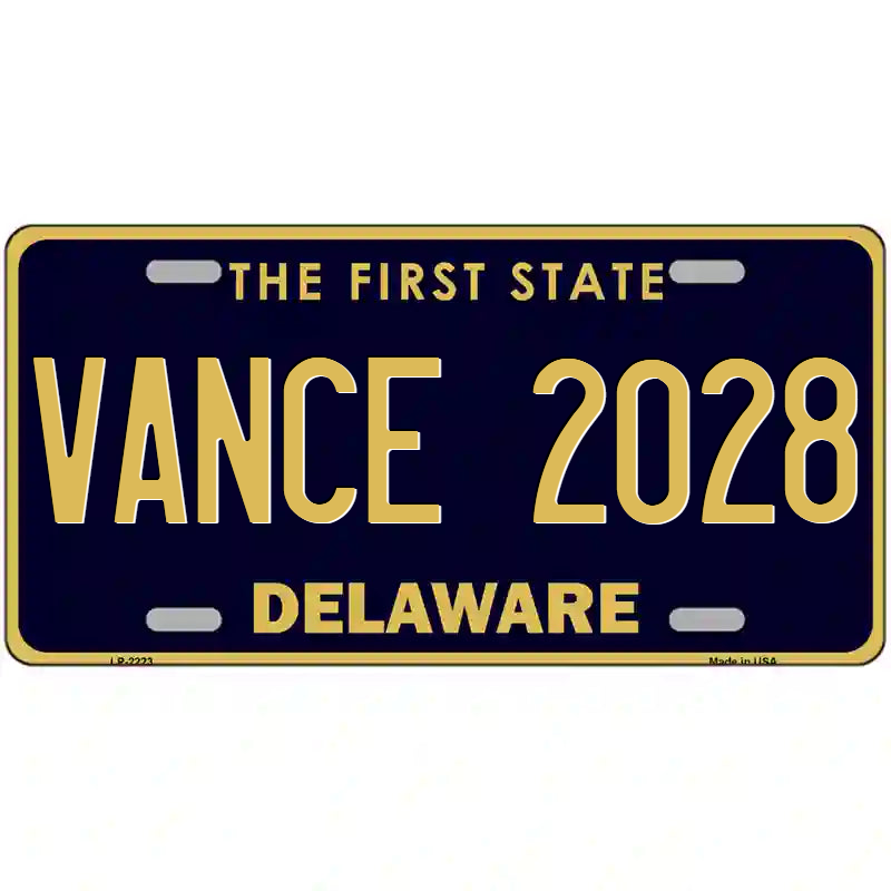 Vance 2028 Delaware Metal Sign