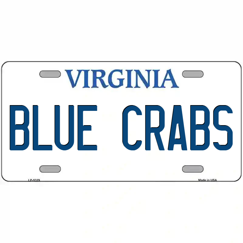 Blue Crabs Virginia Metal Sign