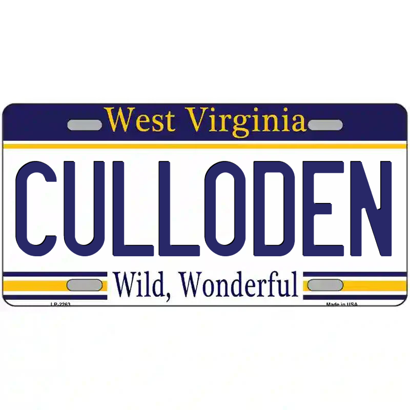 Culloden West Virginia Metal Sign