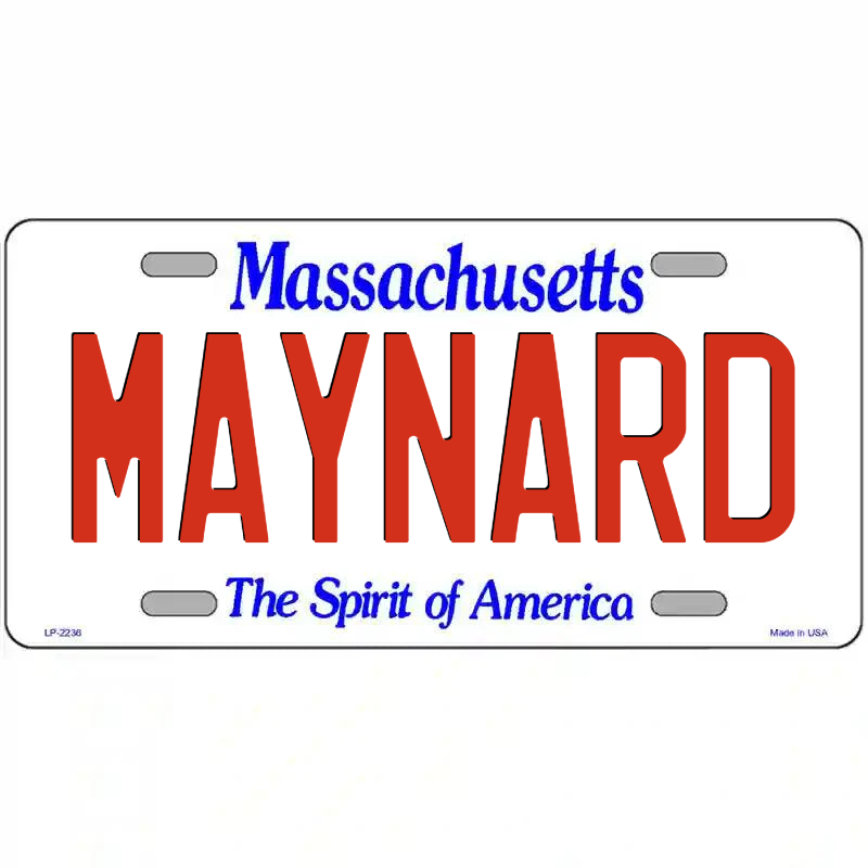 Maynard Massachusetts Metal Sign
