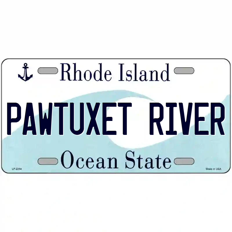 Pawtuxet River Rhode Island Metal Sign