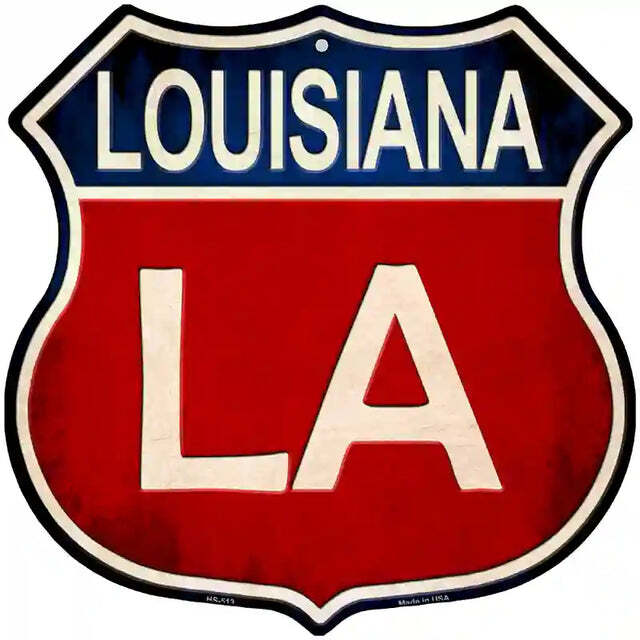 Louisiana Highway Shield Metal Sign