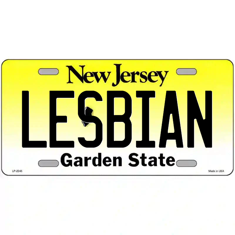 Lesbian New Jersey Metal Sign