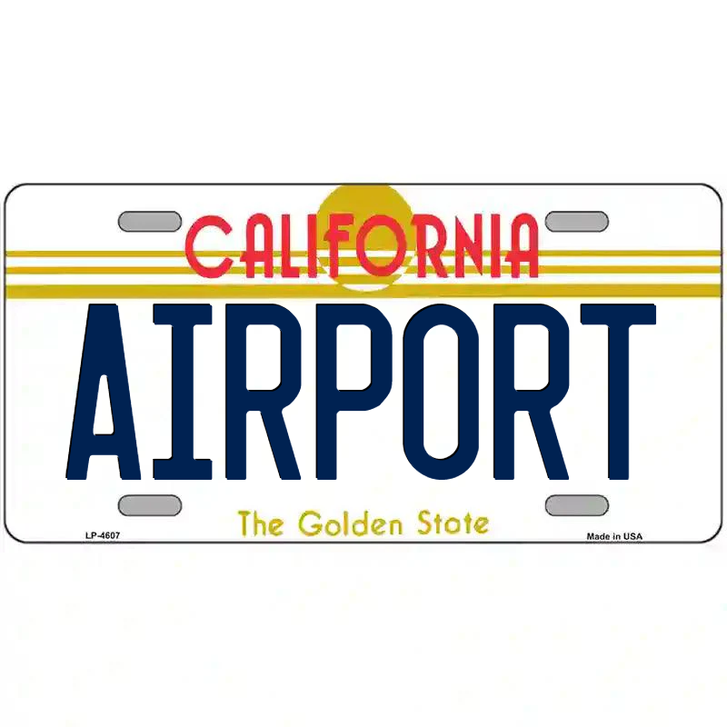 Airport California Metal Sign