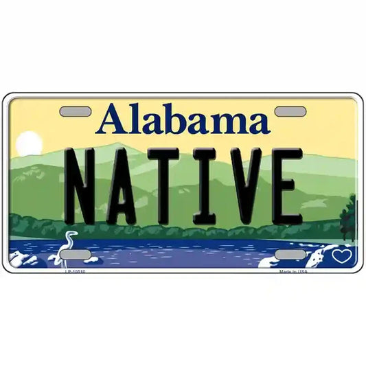 Native Alabama Metal Sign