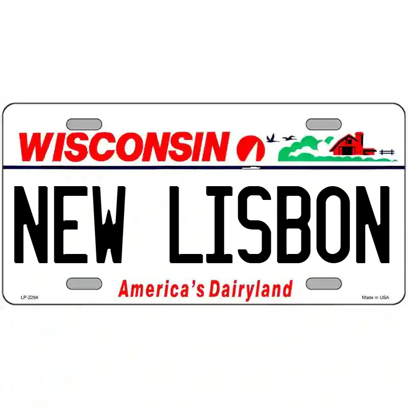 New Lisbon Wisconsin Metal Sign