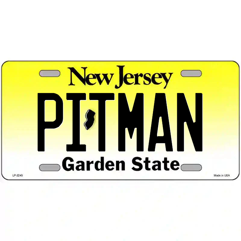 Pitman New Jersey Metal Sign
