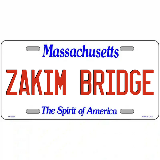 Zakim Bridge Massachusetts Metal Sign