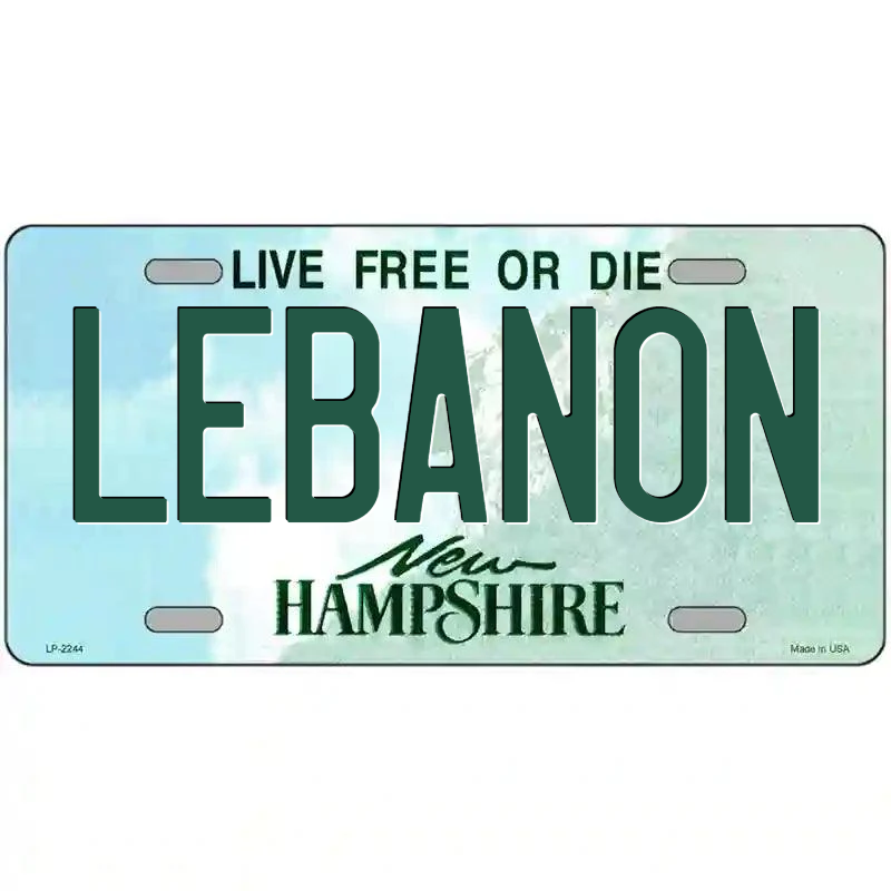 Lebanon New Hampshire Metal Sign