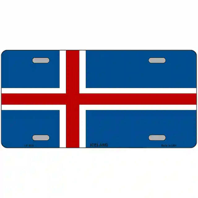 Iceland Flag Metal Sign
