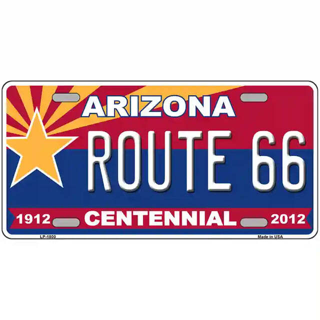 Route 66 Arizona Centennial Metal Sign