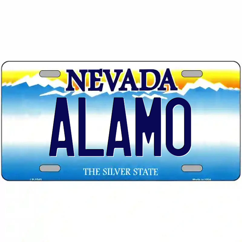 Alamo Nevada Metal Sign