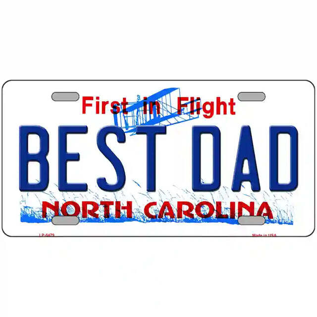 Best Dad North Carolina Metal Sign