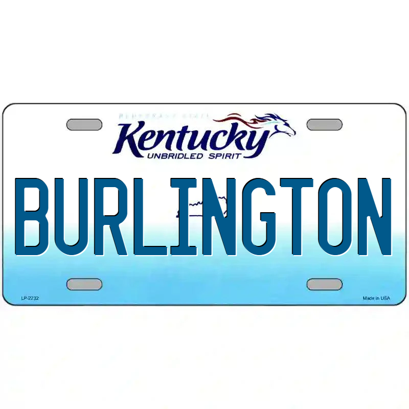 Burlington Kentucky Metal Sign