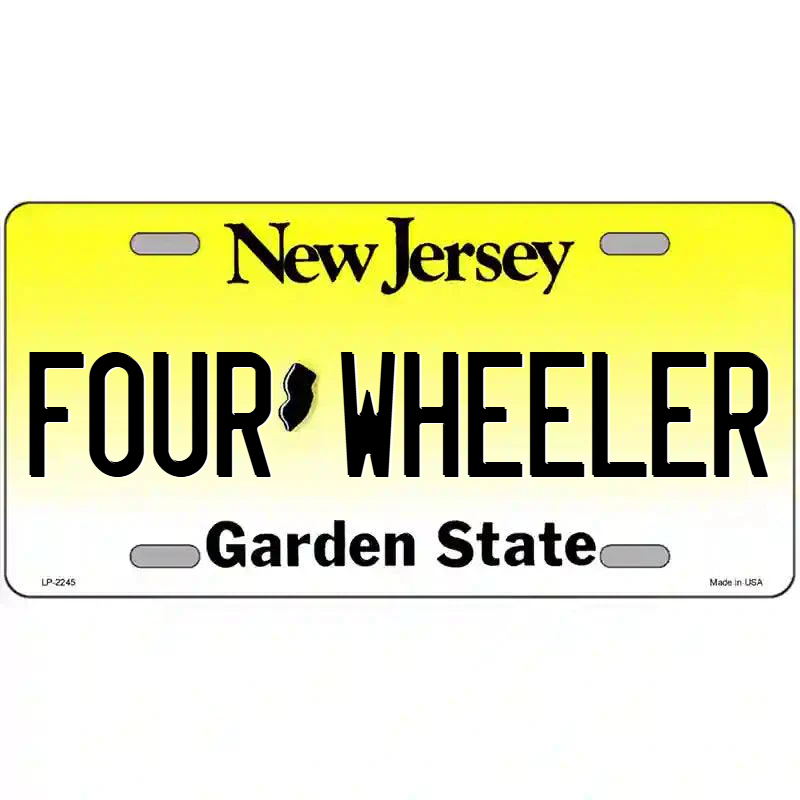 Four Wheeler New Jersey Metal Sign