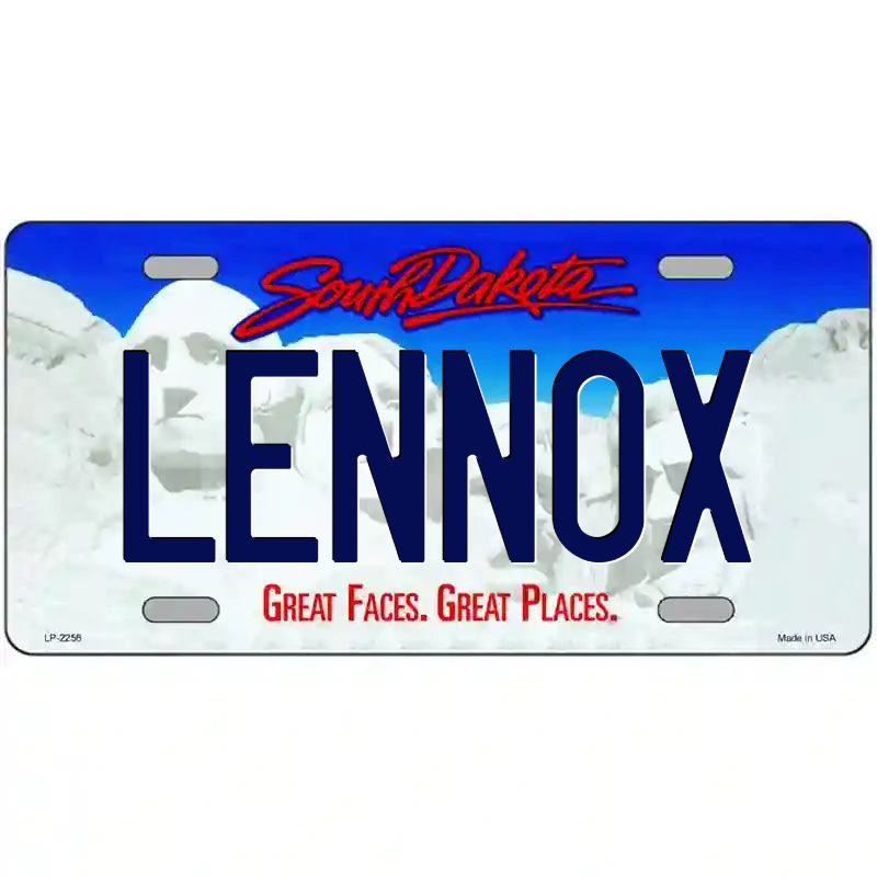 Lennox South Dakota Metal Sign