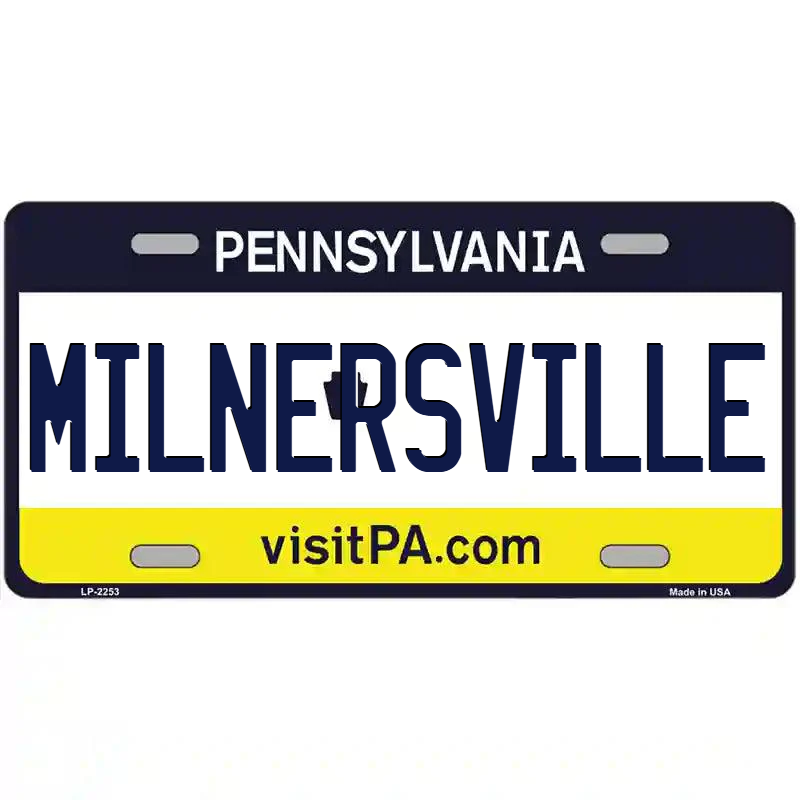 Milnersville Pennsylvania Metal Sign