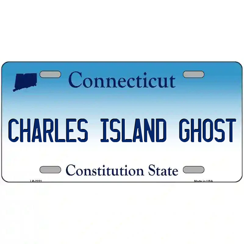 Charles Island Ghost Connecticut Metal Sign