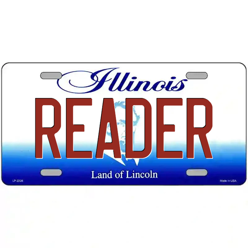 Reader Illinois Metal Sign
