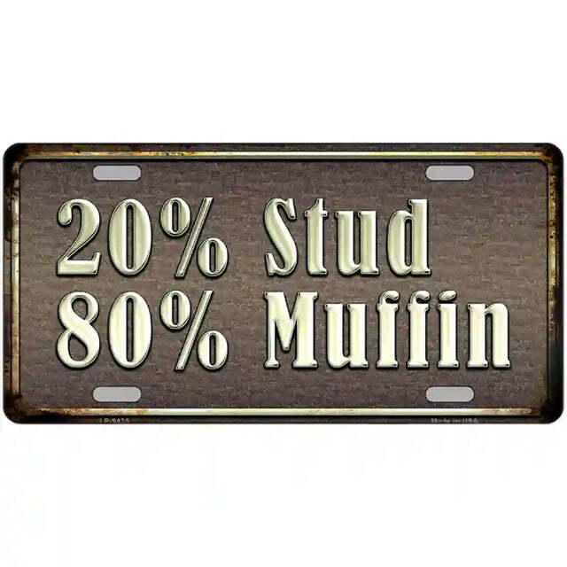 20% 80% Muslim Metal Sign