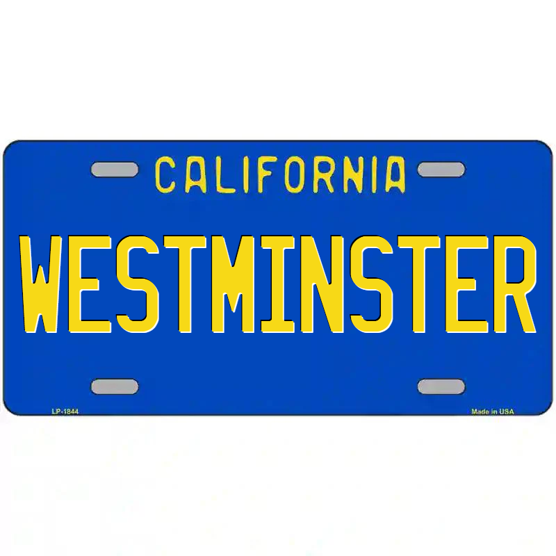 Westminster California Blue Metal Sign
