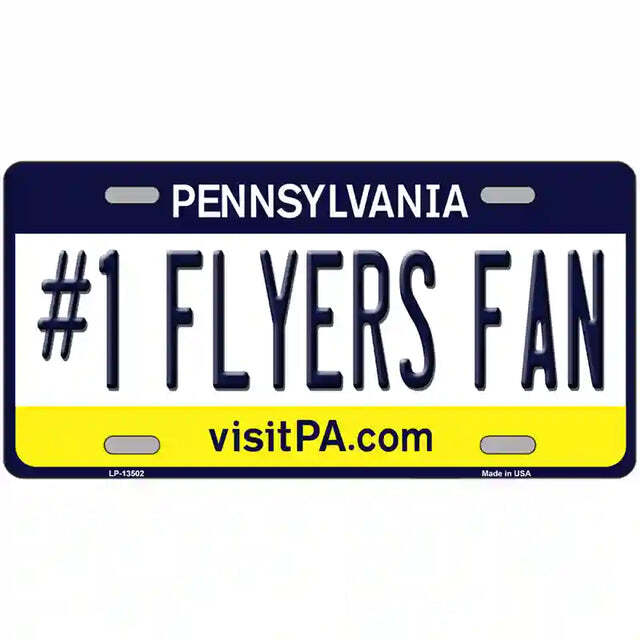 #1 Flyers Fan Pennsylvania Metal Sign