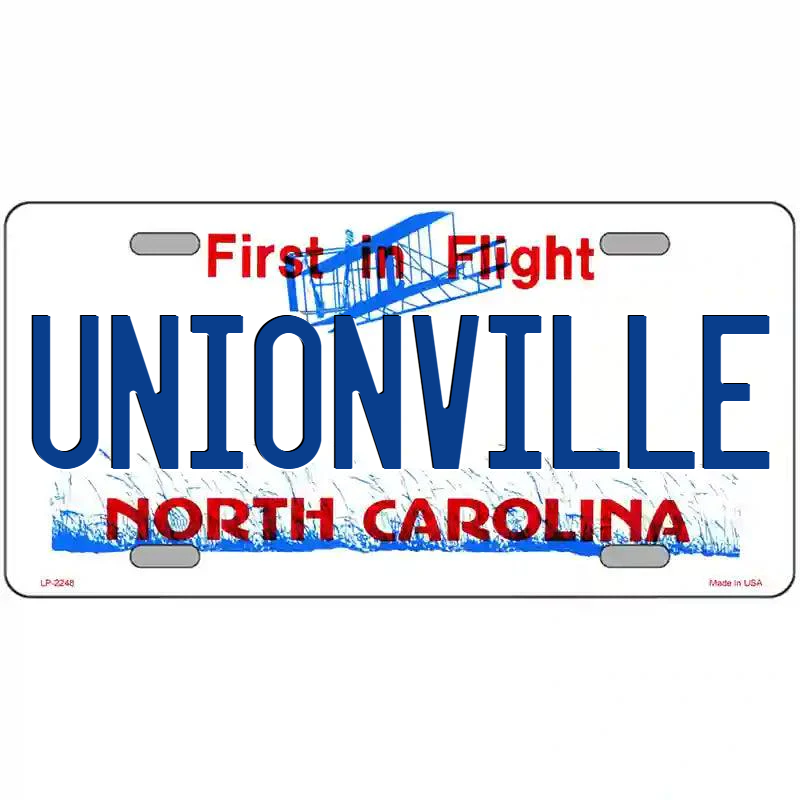 Unionville North Carolina Metal Sign