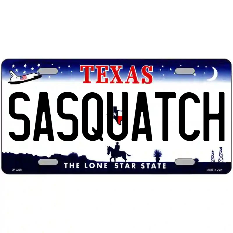 Sasquatch Texas Metal Sign