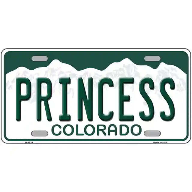 Princess Colorado Metal Sign