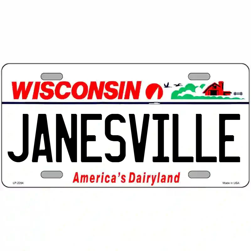 Janesville Wisconsin Metal Sign
