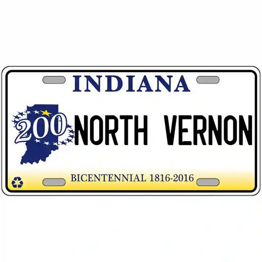 North Vernon Indiana Bicentennial Metal Sign
